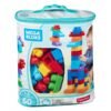Mega Bloks Big Building Bag Building Set With 60 Big Building Blocks Classic DCH55