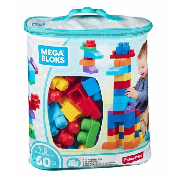 Mega Bloks Big Building Bag Building Set With 60 Big Building Blocks Classic DCH55