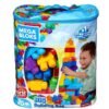 Mega Bloks Fisher-Price Toy Blocks Blue Big Building Bag With Storage (80 Pieces) Classic DCH63