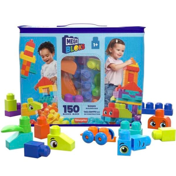 Mega Bloks Bigger Building Bag Building Set With 150 Big Building Blocks HHM96