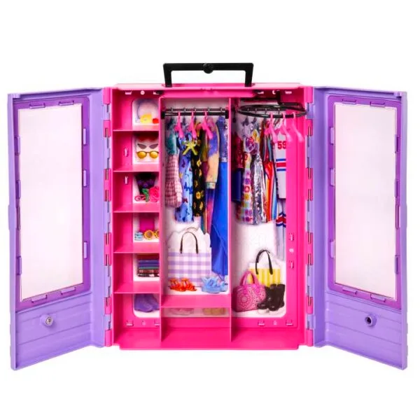 Barbie Ultimate Closet Doll And Playset Portable Fashion Toy With Doll, Clothes And Accessories HJL66 - Image 2