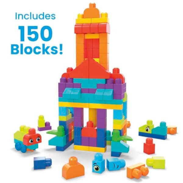 Mega Bloks Bigger Building Bag Building Set With 150 Big Building Blocks HHM96 - Image 2