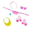 Barbie Doll With Roller Skates, Fashion Accessories And Pet Puppy HPL77 - Image 3
