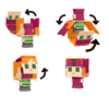 Minecraft Flippin’ Figs Alex & Axolotl Figures 2-Pack, 2-in-1 Fidget Play & Pixelated Design HTG27 - Image 3