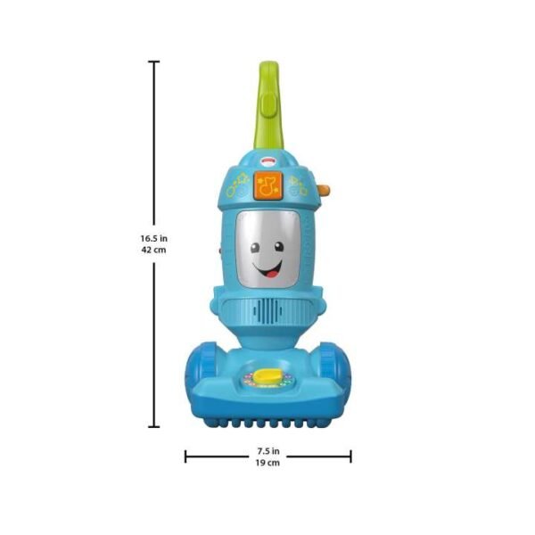 Fisher-Price Laugh & Learn Toddler Toy Vacuum With Lights Music & Educational Songs FNR97 - Image 3