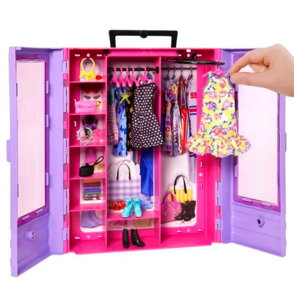 Barbie Ultimate Closet Doll And Playset Portable Fashion Toy With Doll, Clothes And Accessories HJL66 - Image 3