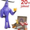 Mattel Monsters at Work Tylor Tuskmon The Jokester Feature Figure Talking Interactive Disney Plus Character Toy with Accessories, Posable Authentic Look & Sound, Kids Gift Ages 3 Years & Up GXK91 - Image 3
