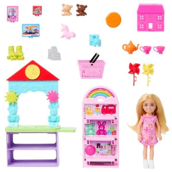 Barbie Chelsea Can Be… Toy Store Playset With Small Blonde Doll, Shop Furniture & 15 Accessories HNY59 - Image 4