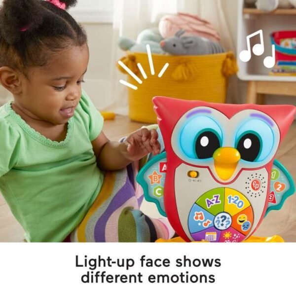 Fisher-Price Linkimals Light-Up & Learn Owl Interactive Musical Learning Toy For Infants HFT73 - Image 4