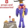 Mattel Monsters at Work Tylor Tuskmon The Jokester Feature Figure Talking Interactive Disney Plus Character Toy with Accessories, Posable Authentic Look & Sound, Kids Gift Ages 3 Years & Up GXK91 - Image 4