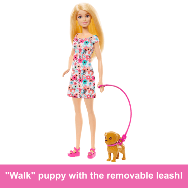 Barbie Doll With A Toy Pup And Dog in A Wheelchair, Plus Pet Accessories HTK37 - Image 4