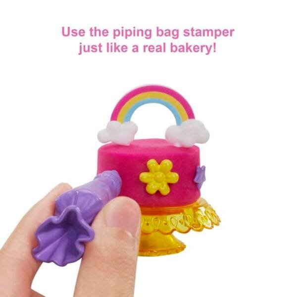 Barbie Doll Bakery Playset With Pink-Haired Petite Doll, Baking Station HGB73 - Image 4