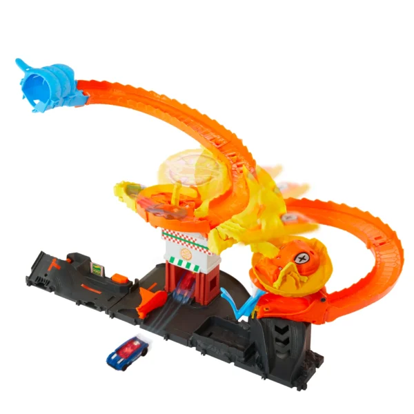 Hot Wheels City Pizza Slam Cobra Attack Playset With 1:64 Scale Toy Car HTN81 - Image 5