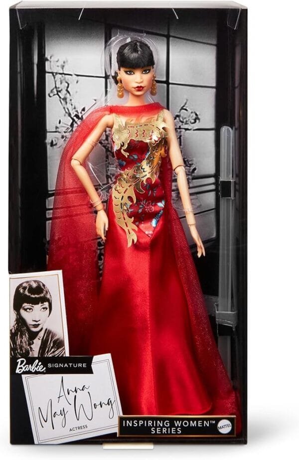 ​Barbie Doll, Anna May Wong for Barbie Inspiring Women Collector Series, Barbie Signature, Red Gown, HMT97 - Image 6