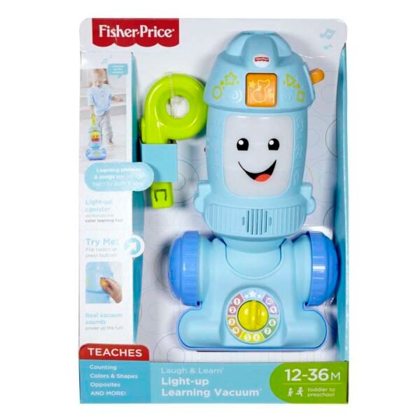 Fisher-Price Laugh & Learn Toddler Toy Vacuum With Lights Music & Educational Songs FNR97 - Image 6