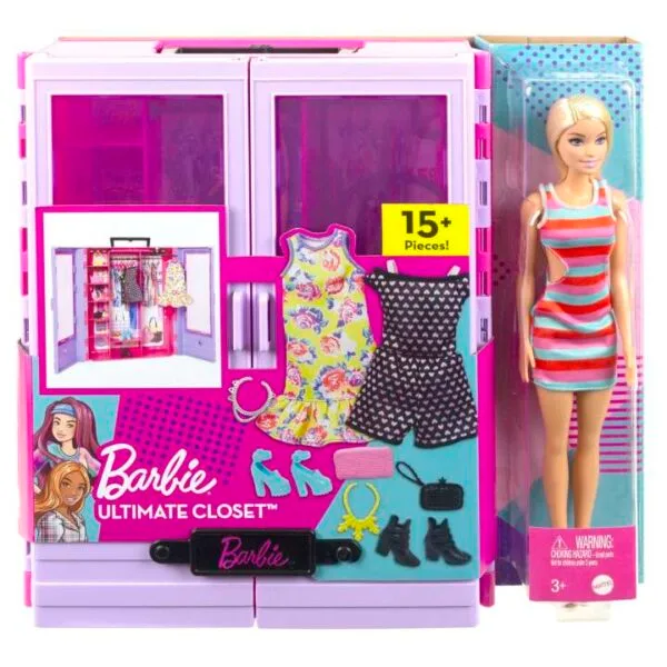 Barbie Ultimate Closet Doll And Playset Portable Fashion Toy With Doll, Clothes And Accessories HJL66 - Image 6