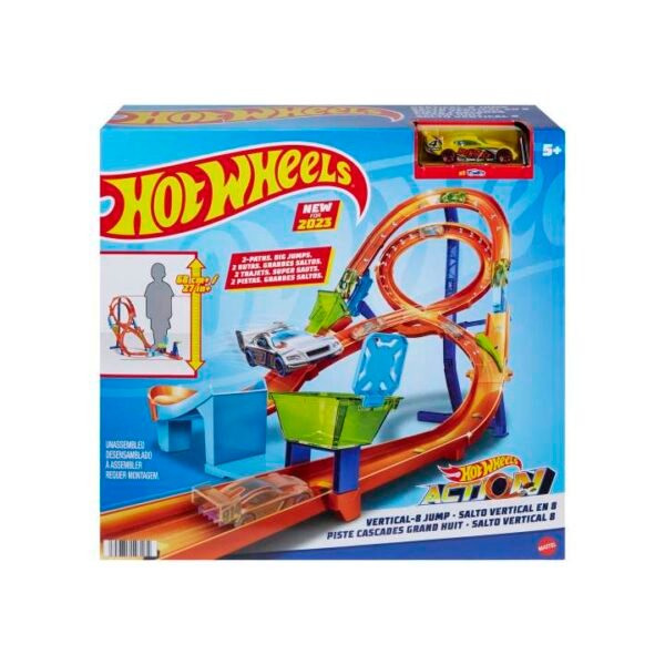 Hot Wheels Action Figure-8 Track Set With 1 Hot Wheels Toy Car HMB15 - Image 6