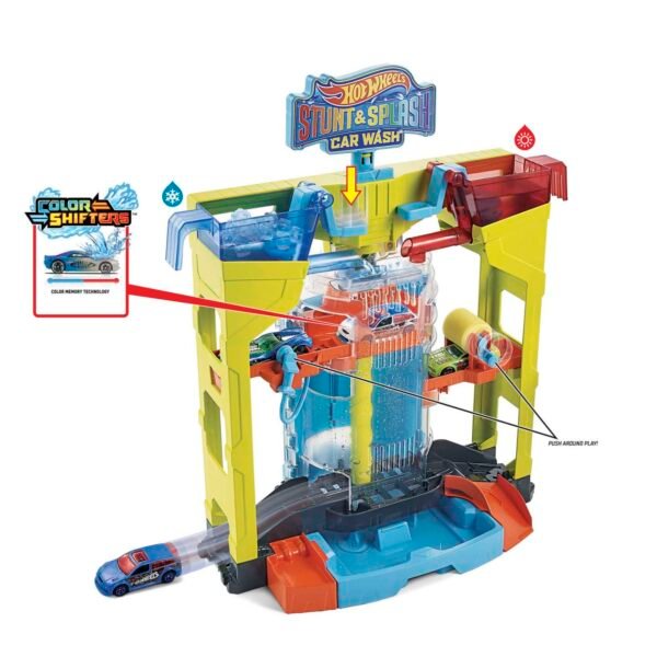 Hot Wheels Stunt & Splash Car Wash Playset GRW37 - Image 7