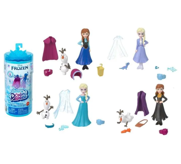 Disney Frozen Snow Color Reveal Dolls With 6 Surprises, Styles May Vary HMB83