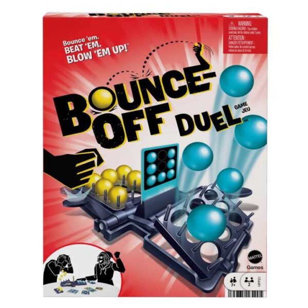 Bounce-Off Duel 2-Player Game For Kids, Teens & Adults, Slam the Paddles And Balls Pop Out HPP21
