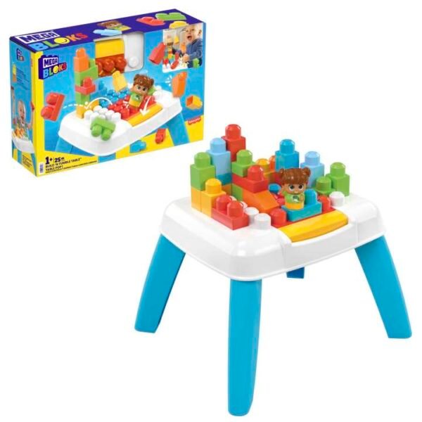 Mega Bloks Build N Tumble Activity Table Toy Blocks With 1 Figure HHM99