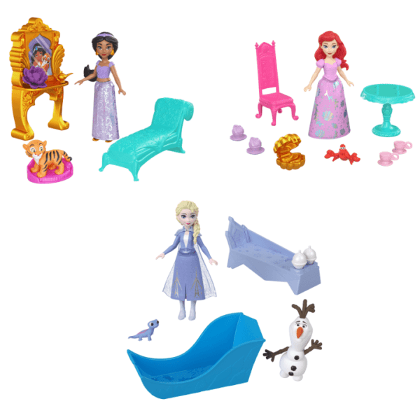 Disney Small Dolls With Friends, Furniture & Storytelling Inspired By Disney Movies (Styles May Vary) HRN64