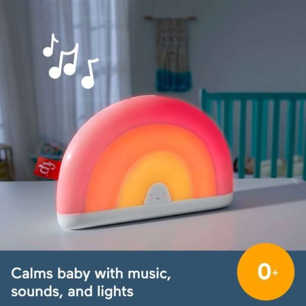 Fisher-Price Soothe & Glow Rainbow Sound Machine With Lights & Music For Newborns And Up HGB91 - Image 2