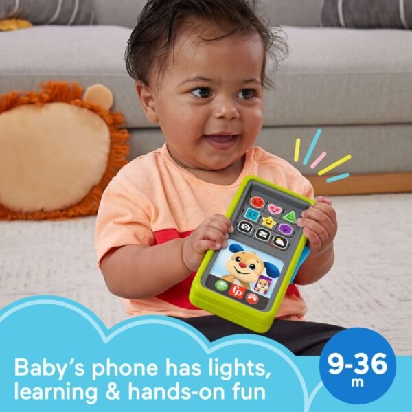 Fisher-Price Laugh & Learn 2-In-1 Slide To Learn Smartphone Musical Toy For Baby & Toddler HLY61 - Image 2