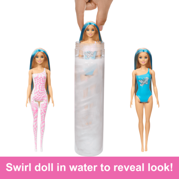 Barbie Color Reveal Doll & Accessories with 6 Unboxing Surprises, Rainbow-Inspired Series with Color-Change Bodice, 1960s Themes, HRK06 - Image 3