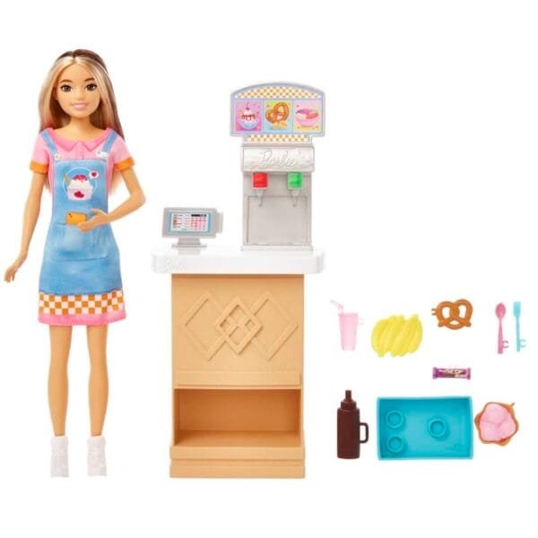 Barbie Toys, Skipper Doll And Snack Bar Playset With Color-Change Feature And Accessories, First Jobs HKD79 - Image 3