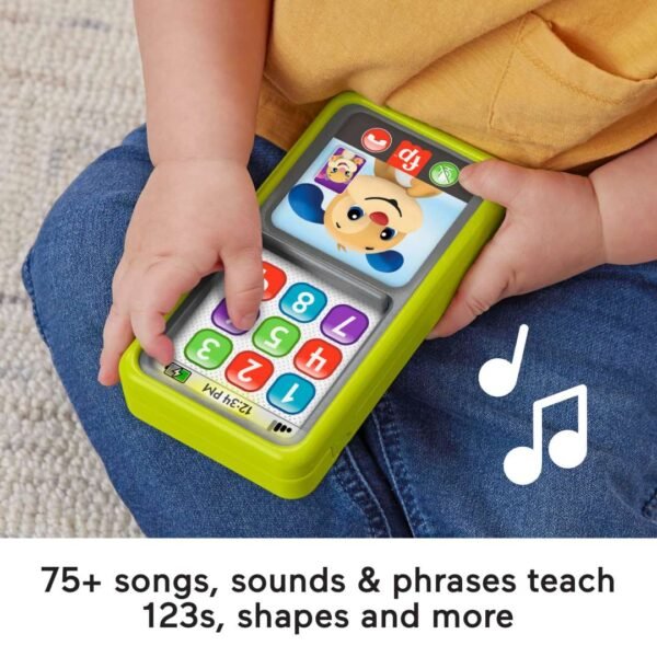 Fisher-Price Laugh & Learn 2-In-1 Slide To Learn Smartphone Musical Toy For Baby & Toddler HLY61 - Image 3