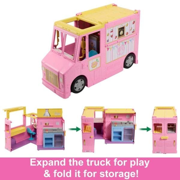 Barbie Sets, Lemonade Truck Playset with 25 Pieces HPL71 - Image 4