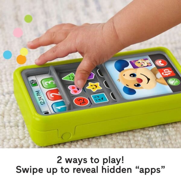 Fisher-Price Laugh & Learn 2-In-1 Slide To Learn Smartphone Musical Toy For Baby & Toddler HLY61 - Image 4