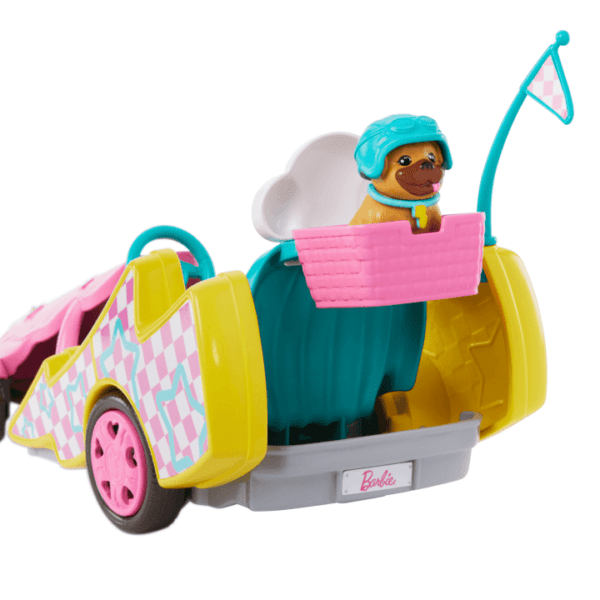 Barbie Stacie Racer Doll With Go-Kart Toy Car, Dog, Accessories, & Sticker Sheet HRM08 - Image 5