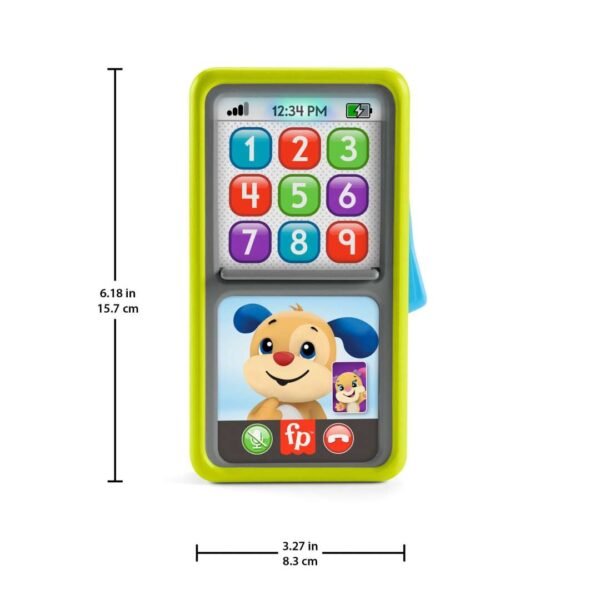 Fisher-Price Laugh & Learn 2-In-1 Slide To Learn Smartphone Musical Toy For Baby & Toddler HLY61 - Image 5