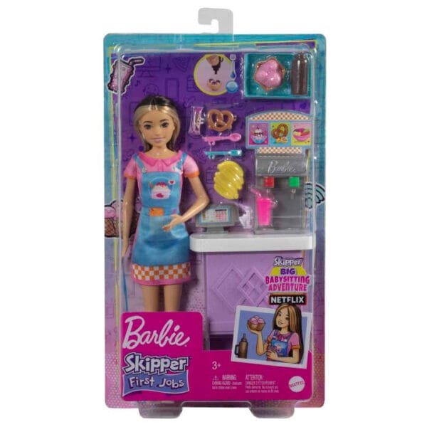 Barbie Toys, Skipper Doll And Snack Bar Playset With Color-Change Feature And Accessories, First Jobs HKD79 - Image 6