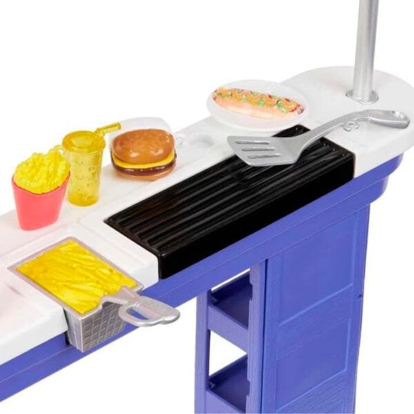 Barbie Beach Boardwalk Playset With Barbie “Brooklyn” & “Malibu” Dolls, 2 Stands HNK99 - Image 6