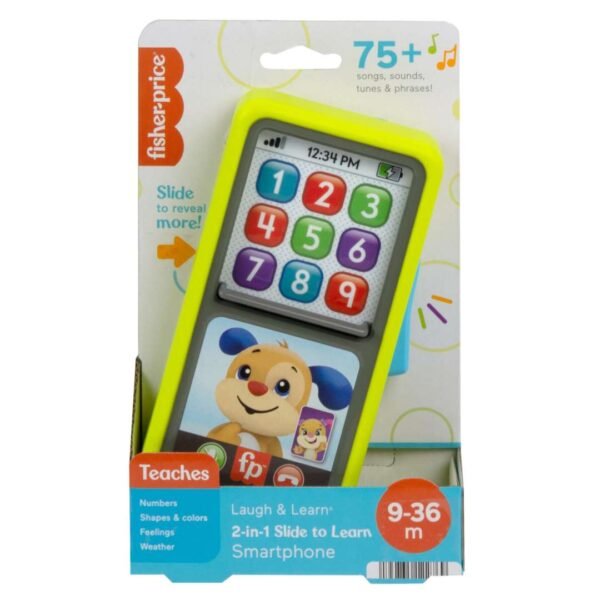 Fisher-Price Laugh & Learn 2-In-1 Slide To Learn Smartphone Musical Toy For Baby & Toddler HLY61 - Image 6