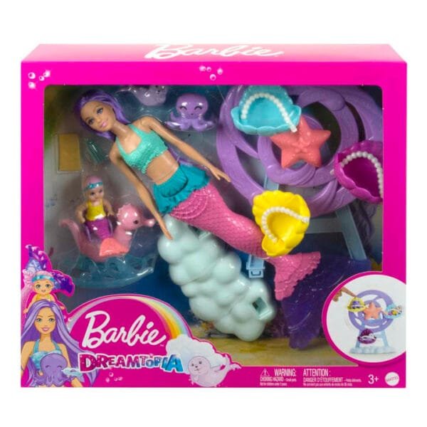 Barbie Mermaid Doll, Nurturing Playset With Merbaby, Octopus And Seal HLC30 - Image 6