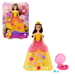 Disney Princess Flower Fashion Belle Doll With 20 Charms HWB41