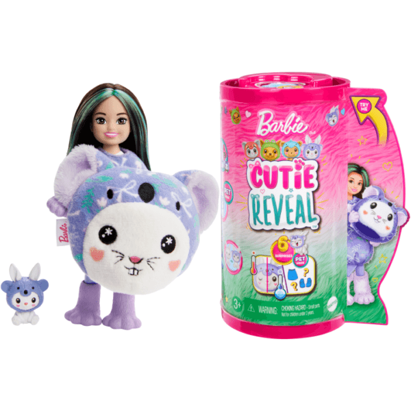 Barbie Cutie Reveal Costume-themed Series Chelsea Small Doll & Accessories, Bunny As Koala HRK31