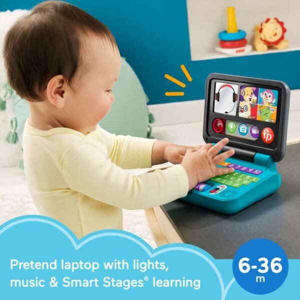 Fisher-Price Laugh & Learn Let's Connect Laptop Baby & Toddler HCF33 - Image 2