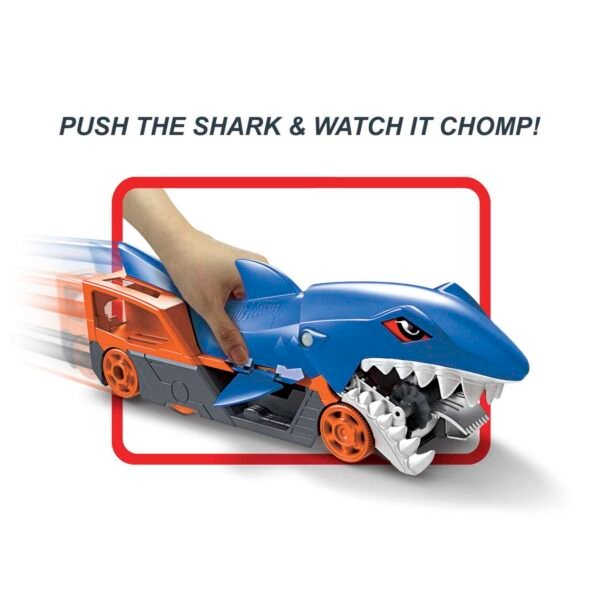 Hot Wheels Shark Chomp Transporter Playset With One 1:64 Scale Car GVG36 - Image 3