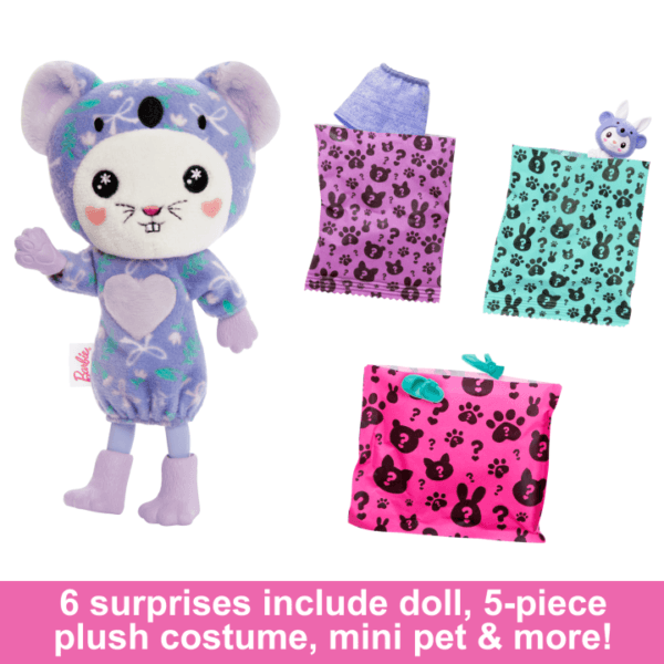 Barbie Cutie Reveal Costume-themed Series Chelsea Small Doll & Accessories, Bunny As Koala HRK31 - Image 3