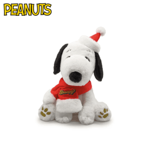Peanuts 12" Xmas Sitting Snoopy Wearing Cap and Scarf