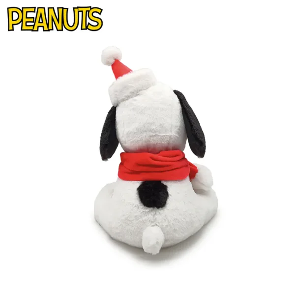 Peanuts 12" Xmas Sitting Snoopy Wearing Cap and Scarf - Image 3