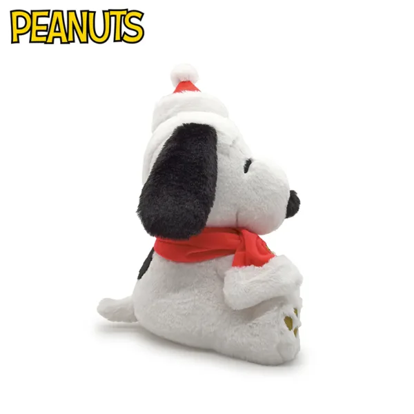 Peanuts 12" Xmas Sitting Snoopy Wearing Cap and Scarf - Image 4