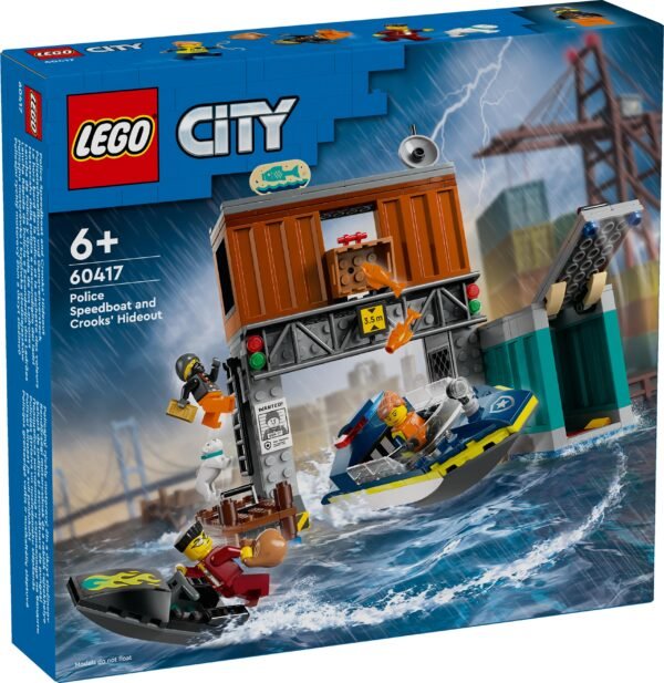 LEGO CITY POLICE SPEEDBOAT AND CROOKS HIDEOUT (60417)