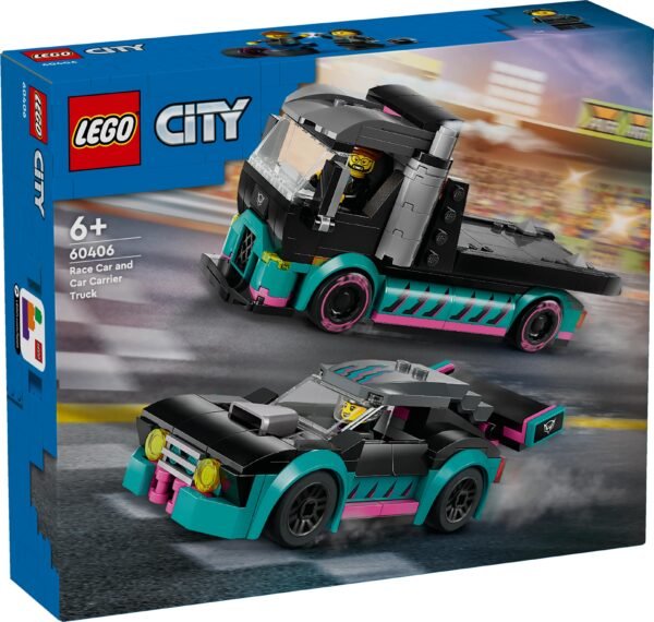 LEGO CITY RACE CAR AND CAR CARRIER TRUCK (60406)