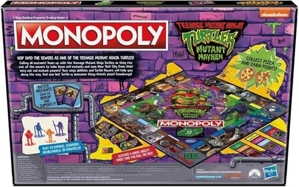 Monopoly Teenage Mutant Ninja Turtles: Mutant Mayhem Edition Board Game F8063 - Image 2